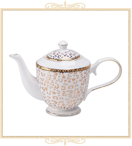 White Leopard Teapot