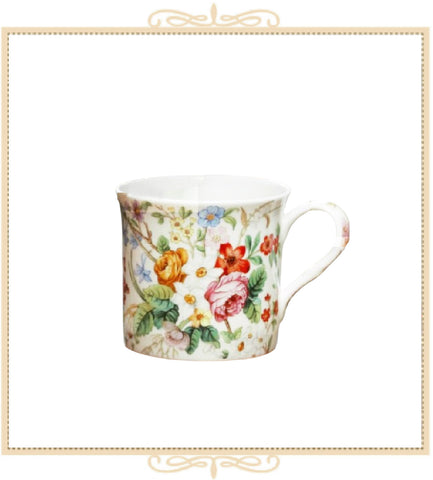 White Lismore Rose Garden Mug