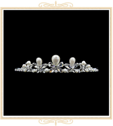 Butterfly Pearl Tiara with Combs (16564)