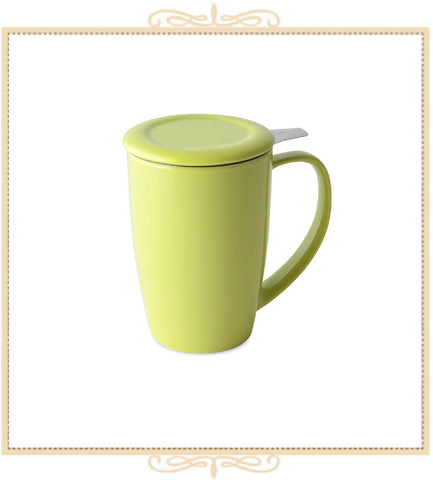 Curve Tall Tea Mug With Infuser & Lid 15 oz Lime