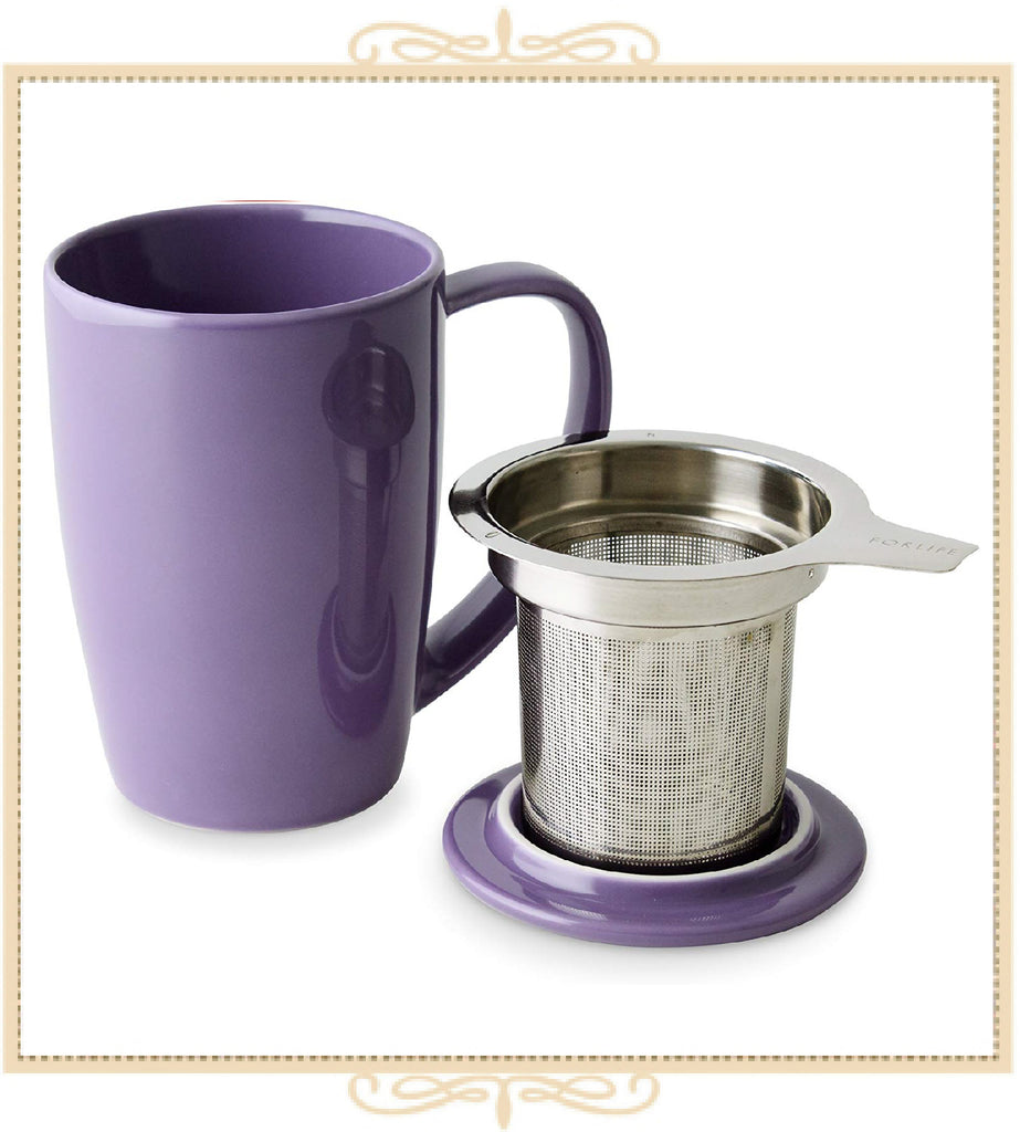 Tall Tea Mug - Purple - Craftiques Mall - San Antonio Vintage Collectibles  and Crafts Includes Stainless Steel Infuser