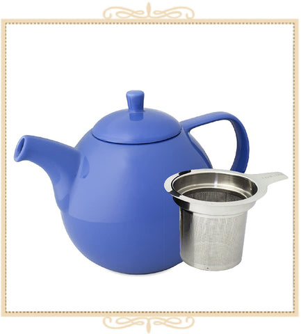 Curve Teapot With Infuser 45 oz Blue