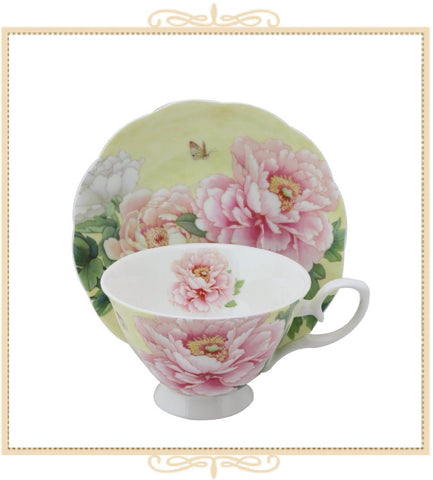 Empire Peony Teacup and Saucer