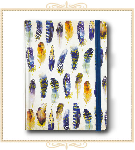 Watercolor Feathers Journal