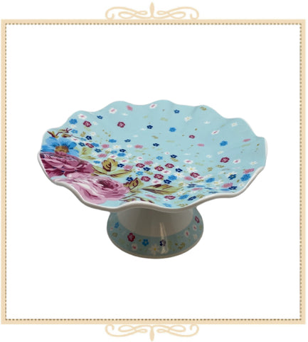 Floral Blue Cake Stand