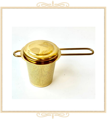 Gold Tea Infuser with Lid