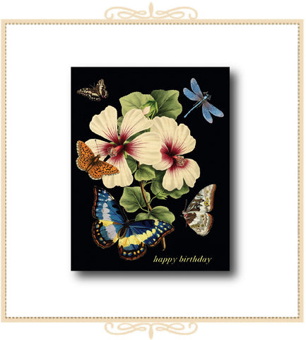 Happy Birthday (Butterfly)! Glitter Greeting Card 4.25" x 5.5" (CGA2-HBBUT)