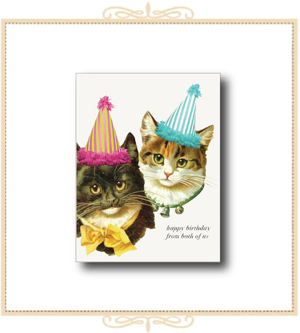 Happy Birthday from Both of Us! Glitter Greeting Card 4.25" x 5.5" (CGA2-HBF)
