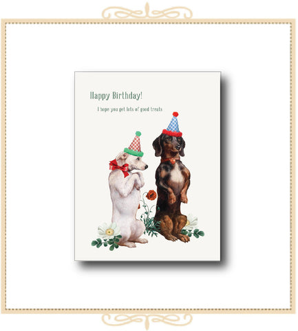Happy Birthday! I Hope You Get Lots Of Good Treats BIRTHDAY CARD 4.25" x 5.5" (CA2-LOT)