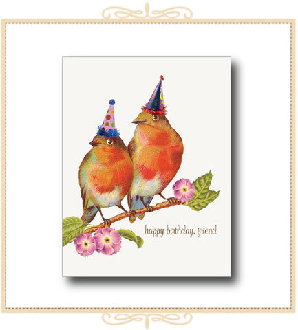 Happy Birthday Friend Glitter Greeting Card 5"x 7" (CG-HBF)