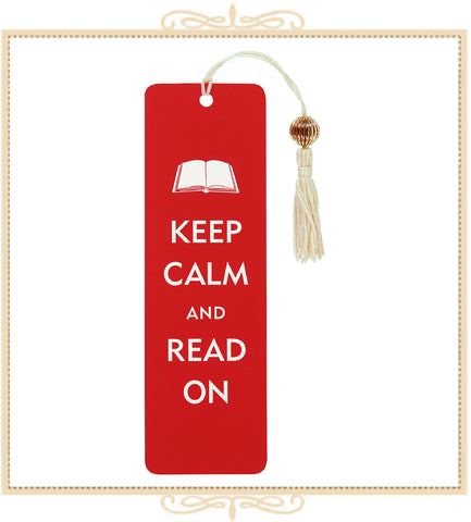 Keep Calm and Read On Beaded Bookmark