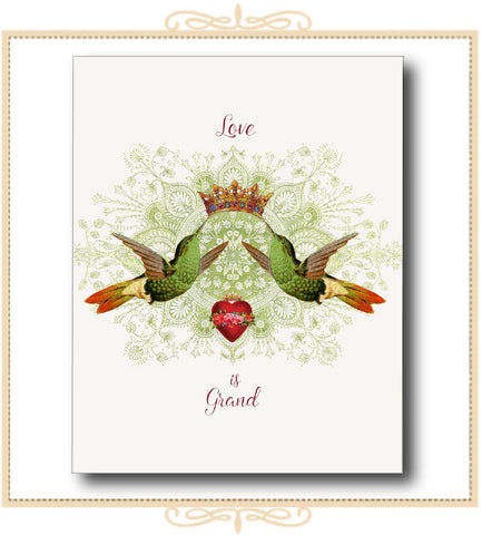 Love is Grand! Glitter Greeting Card 4.25" x 5.5" (CGA2-LIG)