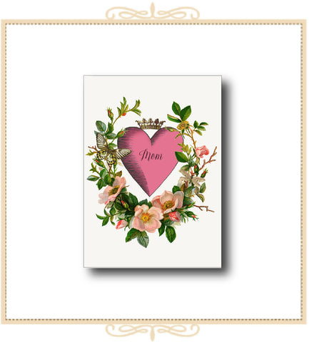 Mom Heart Greeting Card 4.25" x 5.5" (CA2-MH)
