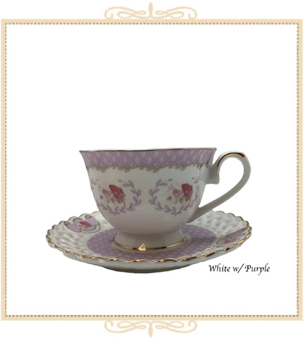 Pierced Floral Teacup and Saucer