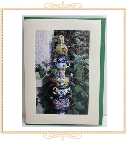 Stack of Teapots Greeting Card (QM24)