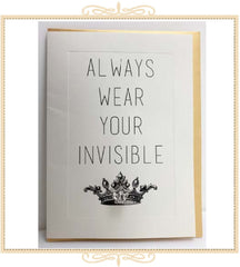 Always Wear Your Invisible Crown Quote - Orange Cutting Board by