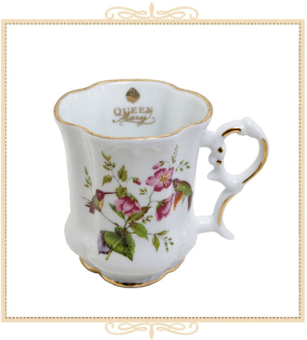 Queen Mary Signature Floral Mug Hummingbirds w/ Flowers