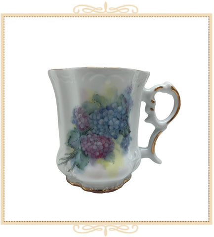 Queen Mary Signature Floral Mug Blue and Pink Hydrangea