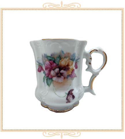 Queen Mary Signature Floral Mug Multi Colored Pansies