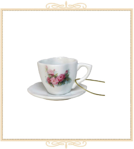 Queen Mary Signature Teacup Ornament in Assorted Floral Designs
