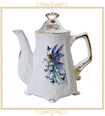 Queen Mary Signature Teapot Purple Fairy Butterflies