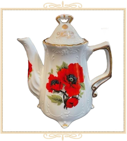 Queen Mary Signature Teapot Red Poppies