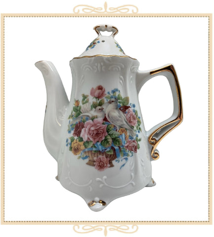 Queen Mary Signature Teapot Doves & Roses