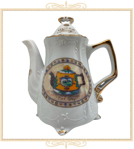 Queen Mary Signature Teapot Vintage Earl Grey Teapot Image