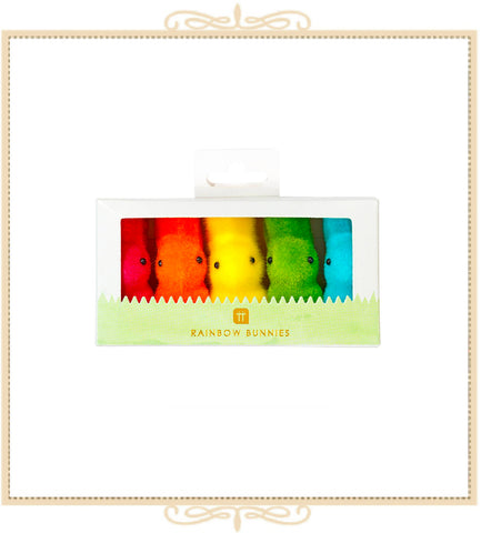 Rainbow Bunnies - Set of 5