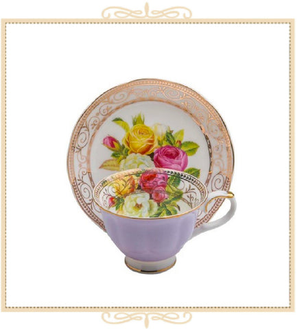 Rose Bouquet Teacup and Saucer