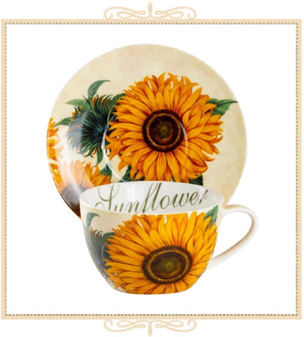 Sunflower Jumbo Teacup and Saucer