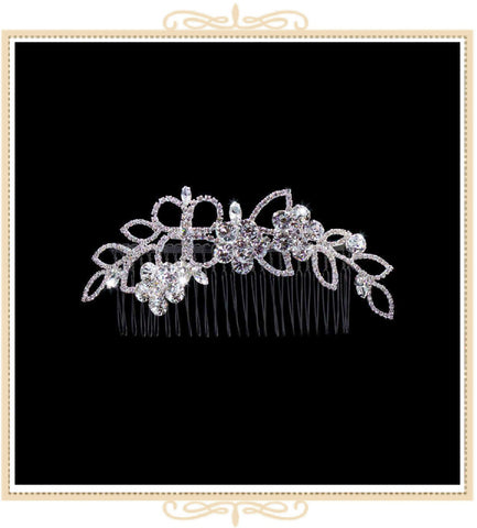 Tapered Climbing Floral Side Hair Comb (14827)
