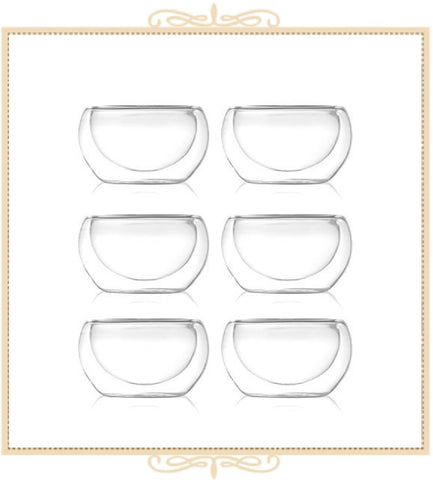 Double Wall Glass Tasting Cups (set of 6)