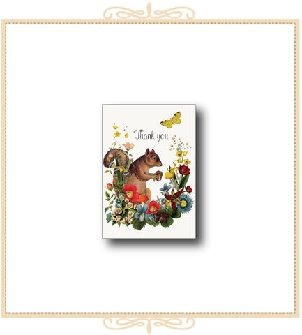 Thank You Squirrel Mini Enclosure Card 2.5" x 3.5" (MI-TYS)