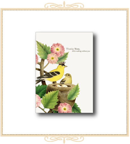 Thanks, Mom, I'd Be Nothing Without You! Glitter Greeting Card 4.25" x 5.5" (CGA2-IBN)