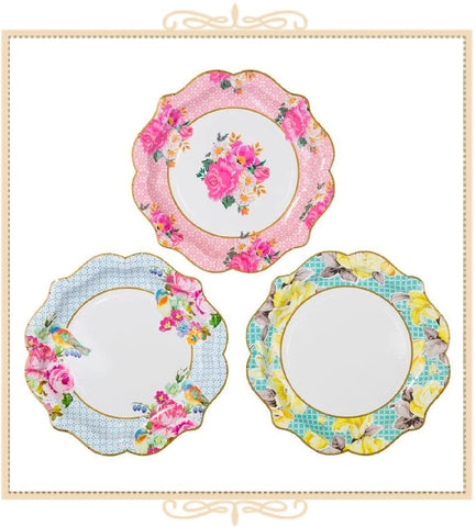 Truly Scrumptious Floral Paper Plates (Med)